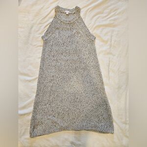 Gray Knit Sweater Dress